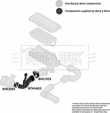 Borg & Beck BTH1453 - Рукав повітрозабірника, повітряний фільтр avtolavka.club