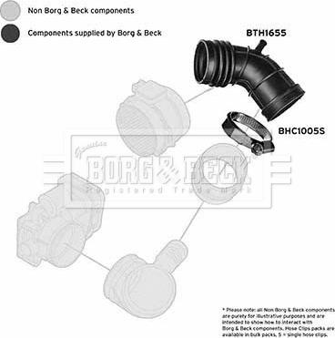 Borg & Beck BTH1655 - Рукав повітрозабірника, повітряний фільтр avtolavka.club