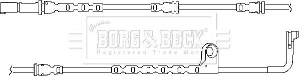 Borg & Beck BWL3033 - Сигналізатор, знос гальмівних колодок avtolavka.club
