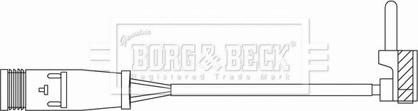 Borg & Beck BWL3165 - Сигналізатор, знос гальмівних колодок avtolavka.club
