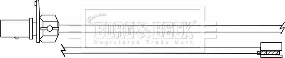 Borg & Beck BWL3173 - Сигналізатор, знос гальмівних колодок avtolavka.club