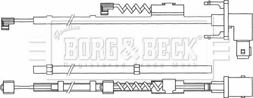 Borg & Beck BWL33093 - Сигналізатор, знос гальмівних колодок avtolavka.club