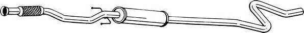 Bosal 293-051 - Середній глушник вихлопних газів avtolavka.club