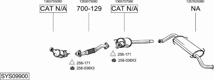 Bosal SYS09900 - Система випуску ОГ avtolavka.club