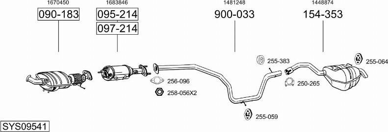 Bosal SYS09541 - Система випуску ОГ avtolavka.club