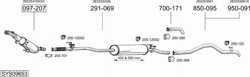 Bosal SYS09653 - Система випуску ОГ avtolavka.club