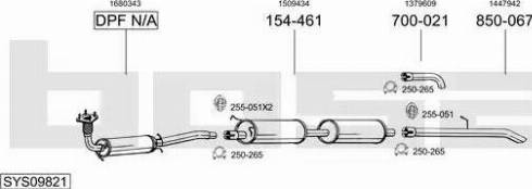 Bosal SYS09821 - Система випуску ОГ avtolavka.club