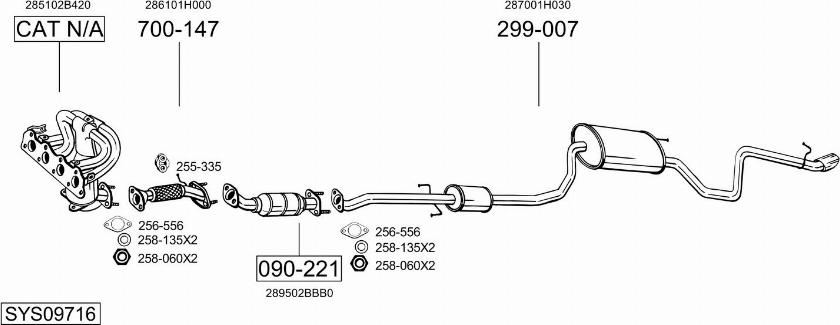 Bosal SYS09716 - Система випуску ОГ avtolavka.club