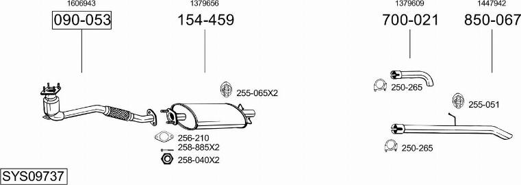 Bosal SYS09737 - Система випуску ОГ avtolavka.club