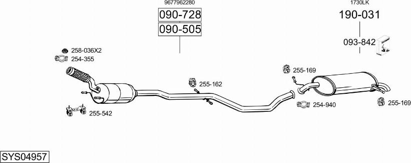 Bosal SYS04957 - Система випуску ОГ avtolavka.club