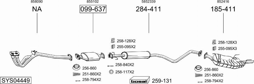 Bosal SYS04449 - Система випуску ОГ avtolavka.club