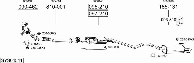 Bosal SYS04541 - Система випуску ОГ avtolavka.club