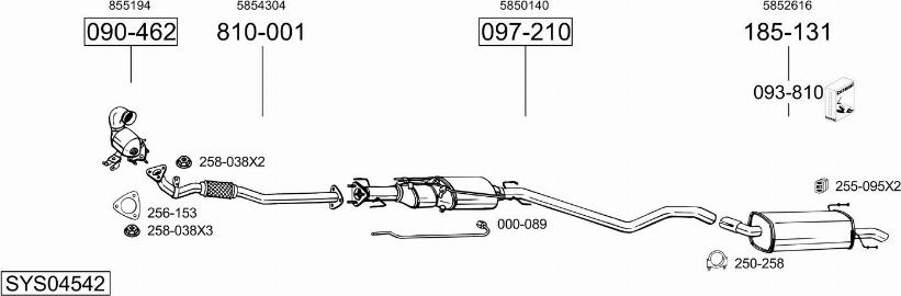 Bosal SYS04542 - Система випуску ОГ avtolavka.club