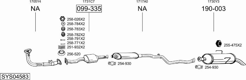 Bosal SYS04583 - Система випуску ОГ avtolavka.club