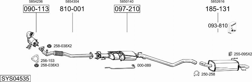 Bosal SYS04535 - Система випуску ОГ avtolavka.club