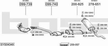 Bosal SYS04349 - Система випуску ОГ avtolavka.club