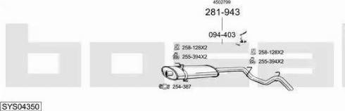 Bosal SYS04350 - Система випуску ОГ avtolavka.club