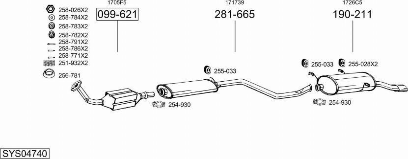 Bosal SYS04740 - Система випуску ОГ avtolavka.club