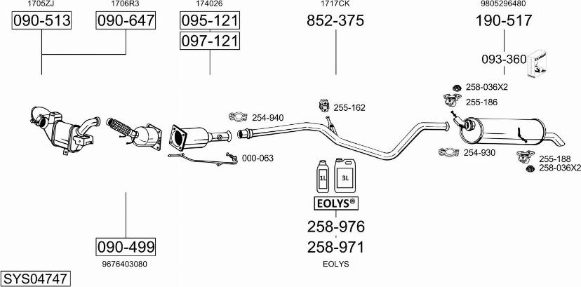 Bosal SYS04747 - Система випуску ОГ avtolavka.club