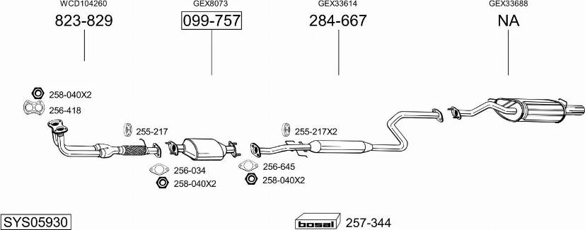 Bosal SYS05930 - Система випуску ОГ avtolavka.club