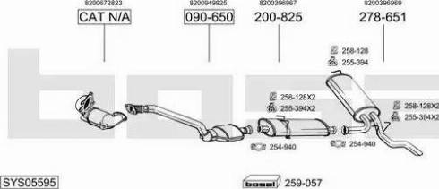 Bosal SYS05595 - Система випуску ОГ avtolavka.club