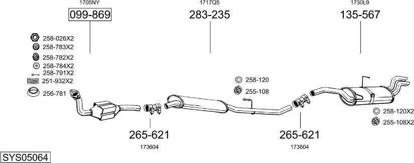 Bosal SYS05064 - Система випуску ОГ avtolavka.club