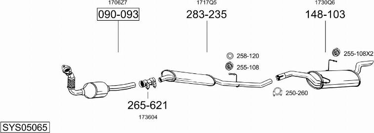 Bosal SYS05065 - Система випуску ОГ avtolavka.club