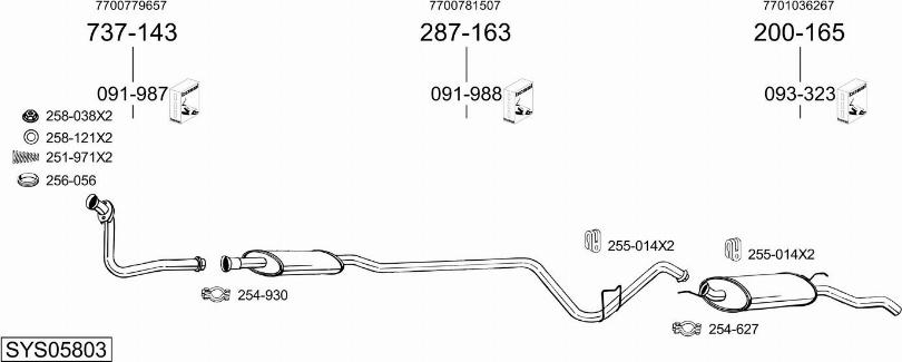 Bosal SYS05803 - Система випуску ОГ avtolavka.club