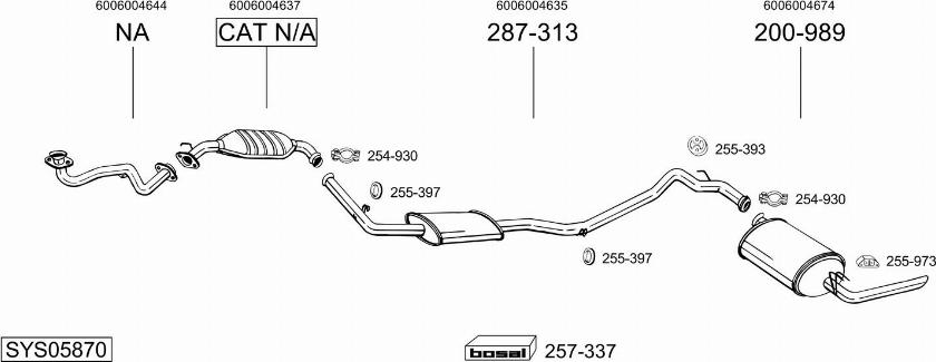 Bosal SYS05870 - Система випуску ОГ avtolavka.club