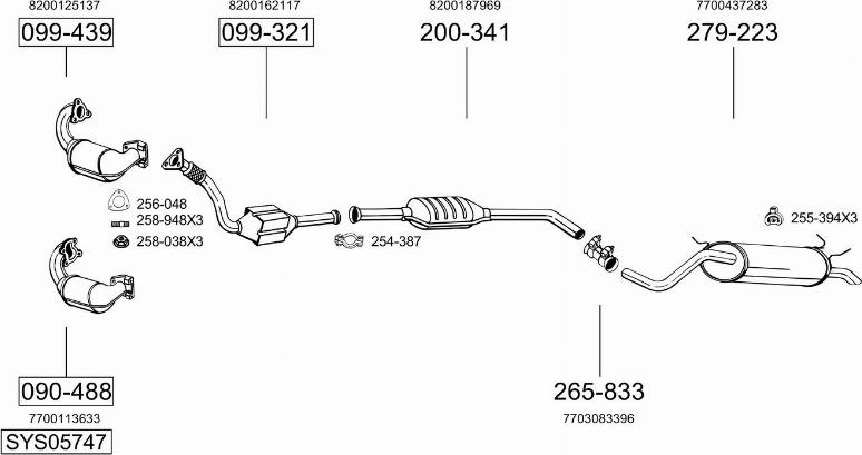 Bosal SYS05747 - Система випуску ОГ avtolavka.club