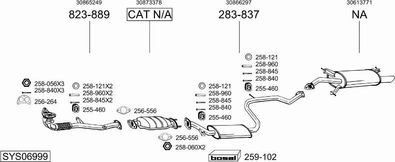 Bosal SYS06999 - Система випуску ОГ avtolavka.club