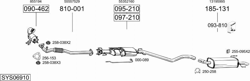 Bosal SYS06910 - Система випуску ОГ avtolavka.club