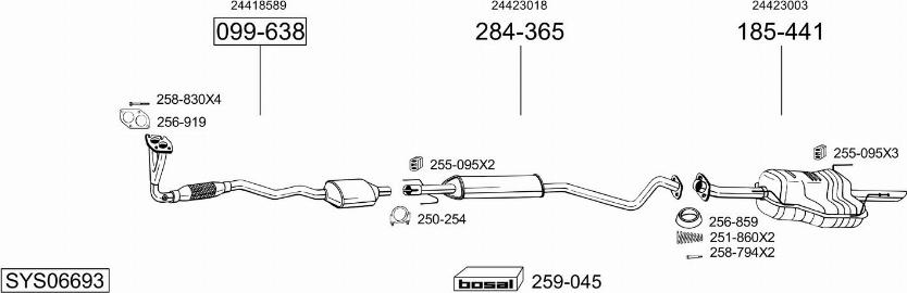 Bosal SYS06693 - Система випуску ОГ avtolavka.club