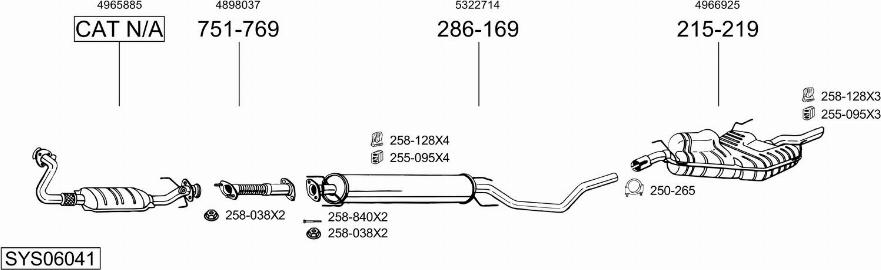 Bosal SYS06041 - Система випуску ОГ avtolavka.club