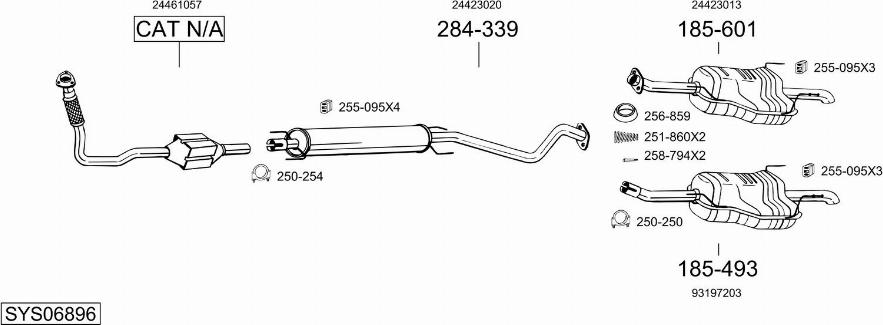 Bosal SYS06896 - Система випуску ОГ avtolavka.club