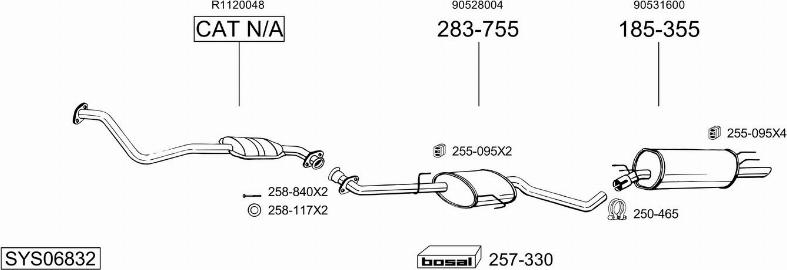 Bosal SYS06832 - Система випуску ОГ avtolavka.club