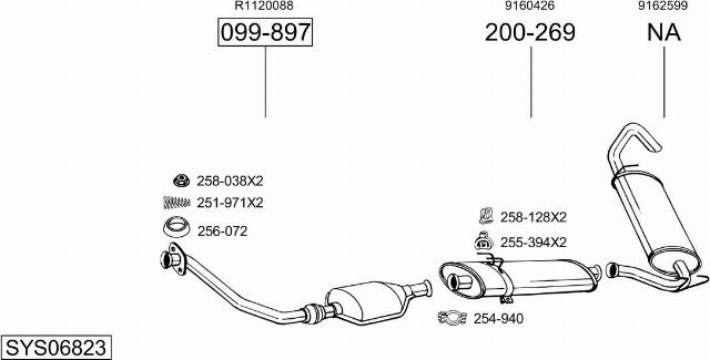 Bosal SYS06823 - Система випуску ОГ avtolavka.club