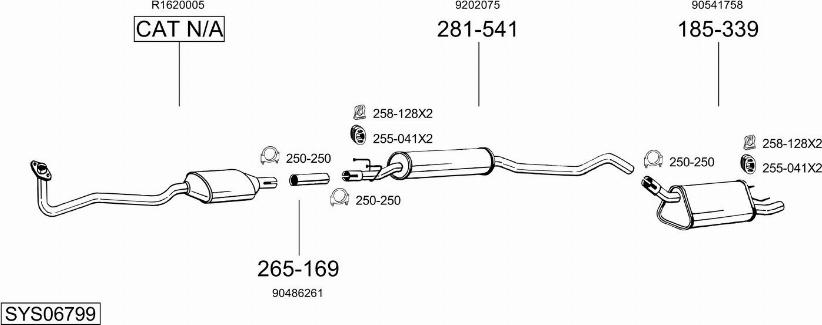 Bosal SYS06799 - Система випуску ОГ avtolavka.club