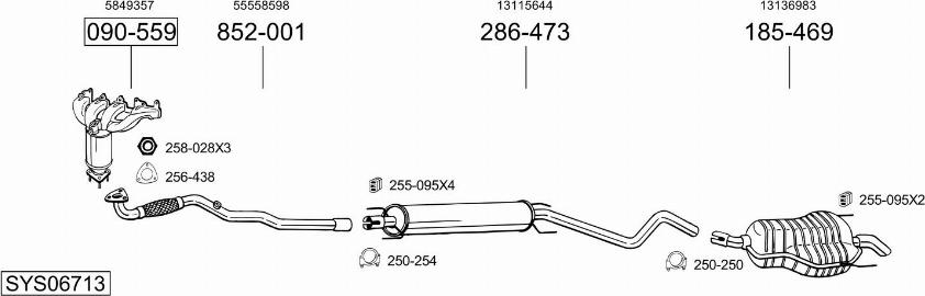 Bosal SYS06713 - Система випуску ОГ avtolavka.club