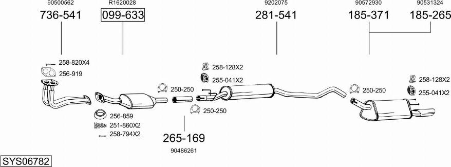 Bosal SYS06782 - Система випуску ОГ avtolavka.club