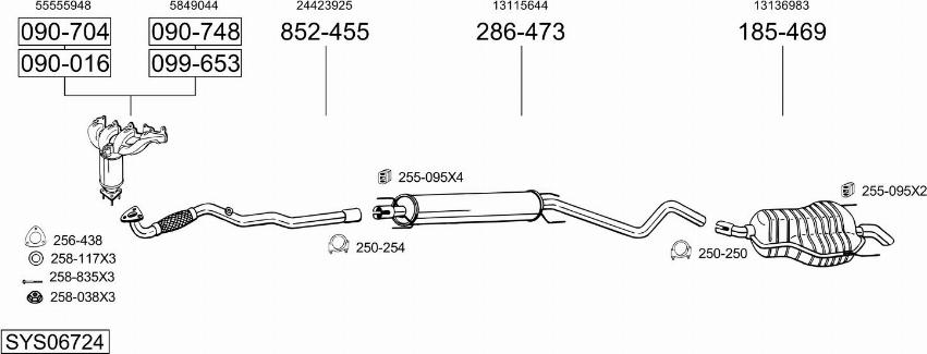 Bosal SYS06724 - Система випуску ОГ avtolavka.club