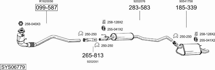 Bosal SYS06779 - Система випуску ОГ avtolavka.club