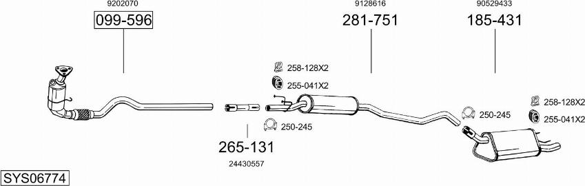 Bosal SYS06774 - Система випуску ОГ avtolavka.club