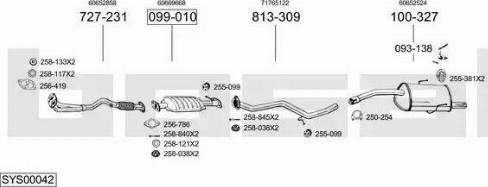 Bosal SYS00042 - Система випуску ОГ avtolavka.club