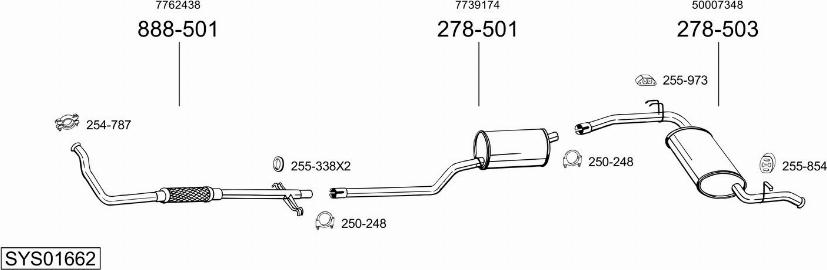 Bosal SYS01662 - Система випуску ОГ avtolavka.club