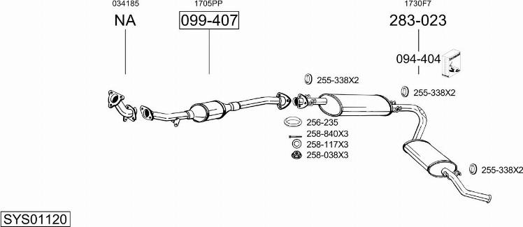 Bosal SYS01120 - Система випуску ОГ avtolavka.club