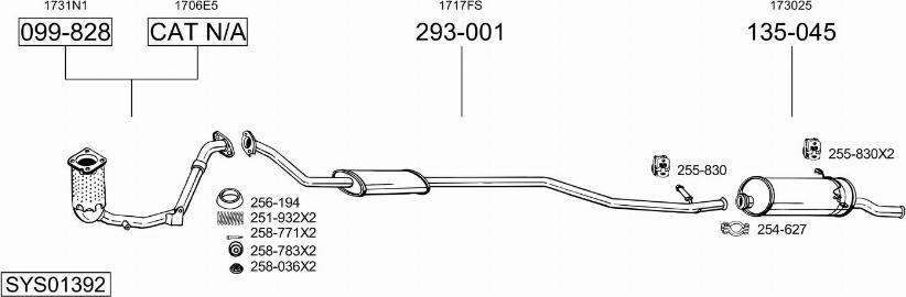 Bosal SYS01392 - Система випуску ОГ avtolavka.club