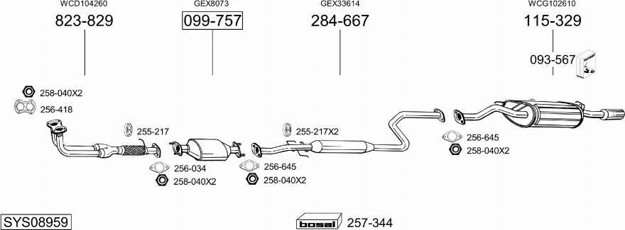 Bosal SYS08959 - Система випуску ОГ avtolavka.club