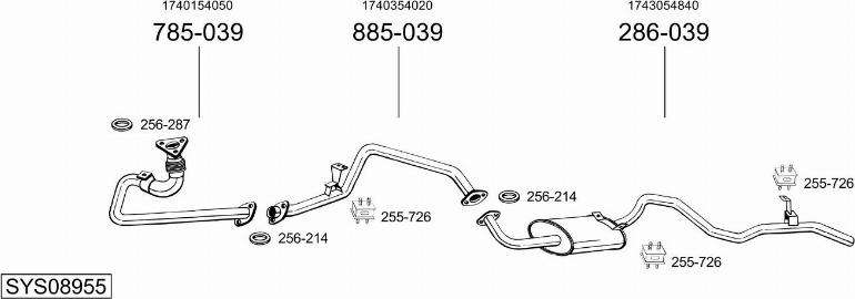 Bosal SYS08955 - Система випуску ОГ avtolavka.club