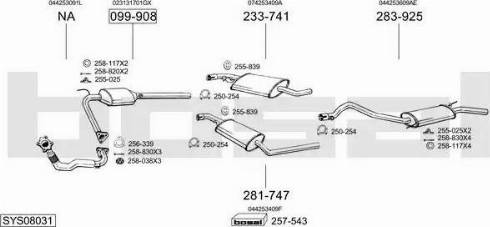 Bosal SYS08031 - Система випуску ОГ avtolavka.club